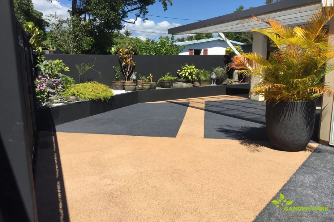 Agence M Com Marseille MarvaJpm Brignoles Amenagement Exterieurs revetement sol beton drainant cours terrasse maison